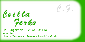 csilla ferko business card
